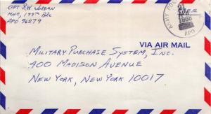 United States Vietnam War Soldier's Free Mail 1968 Army Postal Service APO 96...