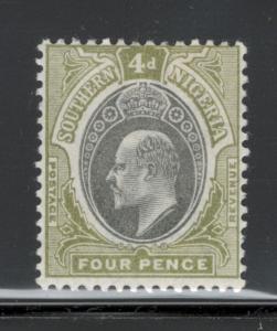 Southern Nigeria 1905 King Edward VII 4p Scott # 25 MH