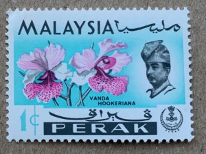 Perak 1965 1c Orchid, MNH. Scott 139, CV $0.25. SG 163