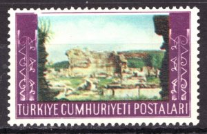 Turkey Sc #1103 - Major printing error, freak, oddity, Missing denomination!