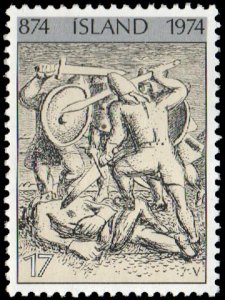 Iceland 464 - Mint-NH - 17k The Age of Sturlunger (1974) (cv $0.35)