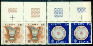 FRANCE SCOTT #'s 1478-1479 PAIR SET,  EUROPA 1976, MINT, OG, NH, GREAT PRICE!