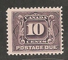 Canada SC J5 Mint, Lightly Hinged