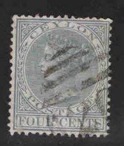 Ceylon Scott 64 Used 1872 Victoria CC wmk 1