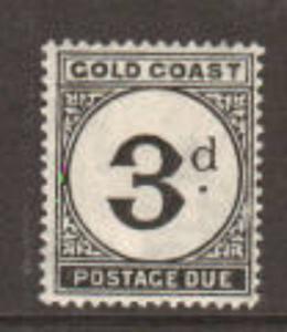 Gold Coast Sc J4 MLH. 1923 3p black Postage Due     2;0