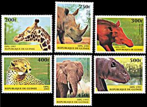 Guinea 1389-1394, MNH, African Wildlife