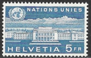 SWITZERLAND UNITED NATIONS EUROPEAN OFFICE 1960 Palace of Nations Sc 7O33 MH