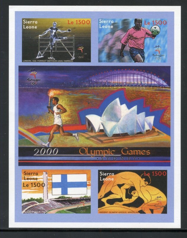 SIERRA LEONE 2000 OLYMPIC GAMES  IMPERF SHEET MINT NEVER HINGED