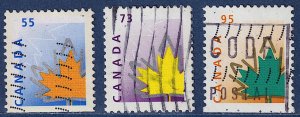 Canada - 1998 - Scott #1684-1686 - used - Maple Leaf