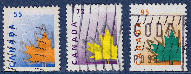 Canada - 1998 - Scott #1684-1686 - used - Maple Leaf