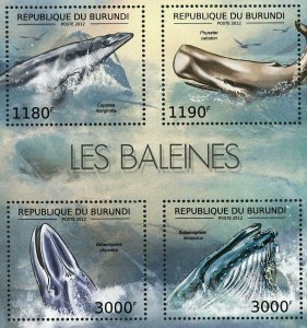 Whales Stamp Caperea Marginata Balaenoptera Musculus S/S MNH #2838-2841