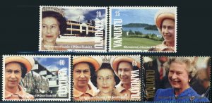 Vanuatu #555-559 Queen Elizabeth Accession to the Throne 1991 Postage Mint LH