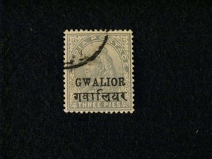 India-Gwalior #30 used dubious cancel a209 1185