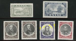 Greece Scott 338-343 MH* 1928 navy commander set CV$104