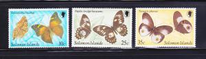 Solomon Islands 461-463 MNH Insects, Butterflies