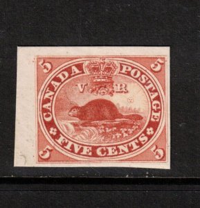Canada #15Tci Very Fine Plate Proof On India Paper On Card Position 1