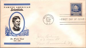 FDC 1940 SC #877 Linprint Cachet - Washington DC - Single - J5451