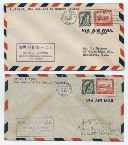 2 1940 New Zealand to Canton Island airmail flight covers [y6111]