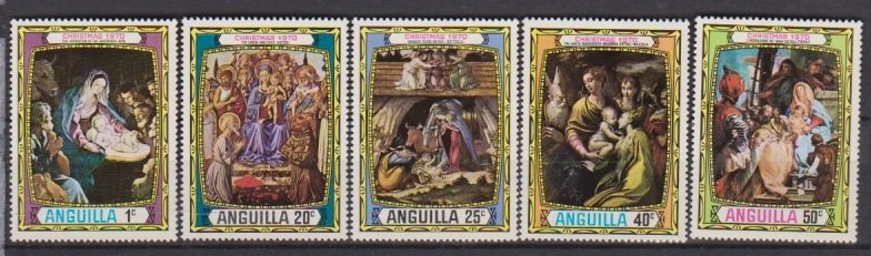 1970 Anguilla Scott 114-118 Christmas MNH