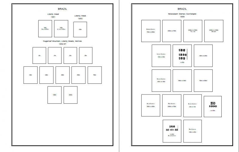 PRINTED BRAZIL 1843-2010 STAMP ALBUM PAGES (466 pages)