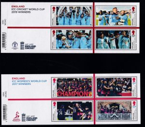 GB - 2019  -   WOMEN'S CRICKET WORLD CUP   - MNH S/Sheets  # 3897-3898