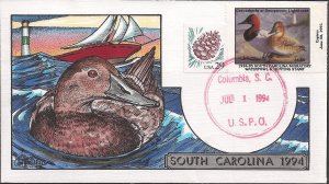 Group of 21 Fred Collins Hand Painted Milford State Duck FDCs - Closeout Sale