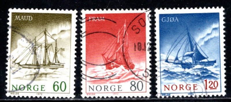 Norway #596-598 Used  VF    CV $2.95  ....   4570409