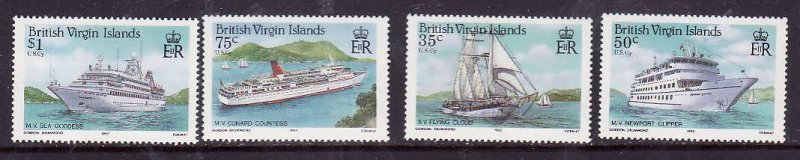 Virgin Is.-Sc#524-7-unused  NH set-Cruise Ships-id6-1986-