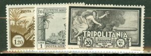QJ: Tripolitania C1-26 mint CV $208.50; scan shows only a few