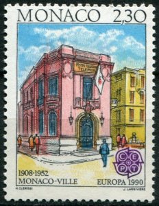 Monaco Sc#1716 MNH, 2.30f multi, Europa (C.E.P.T.) 1990 - Post Office Buildin...