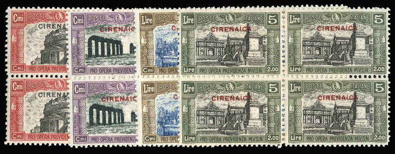 Italian Colonies, Cyrenaica #B21-24 (Sass. 49-52) Catâ¬280, 1929 National...