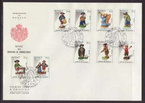 Monaco 1448-1456 Figurines 1984 U/A FDC