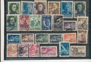 D397407 Poland Nice selection of VFU Used stamps