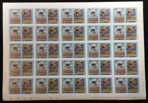 ST VINCENT Sport Cycling Olympics Sheets x 8 MNH (400 Stamps) BLK17