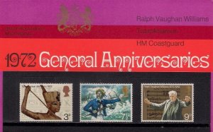 1972 General Anniversaries Presentation pack UNMOUNTED MINT