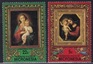 US 54-5, C26-7 Trust Territories Micronesia NH VF Christmas