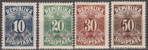 Albania #J31-4   F-VF Unused CV $5.75 (A15544)