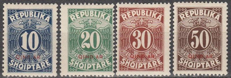 Albania #J31-4   F-VF Unused CV $5.75 (A15544)