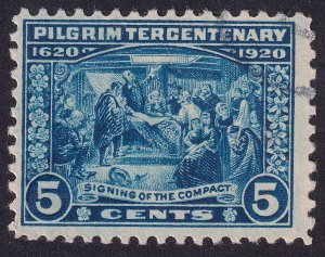 US 550 5c blue FROM 1920 USED VERY FINE