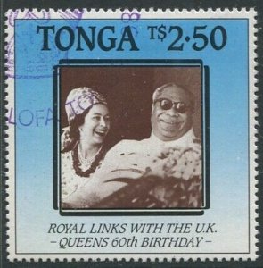 Tonga 1986 SG943 $2.50 QEII and King Tupou IV FU