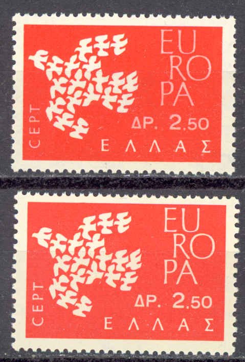 Greece Sc# 718a MNH pink omitted 1961 Europa