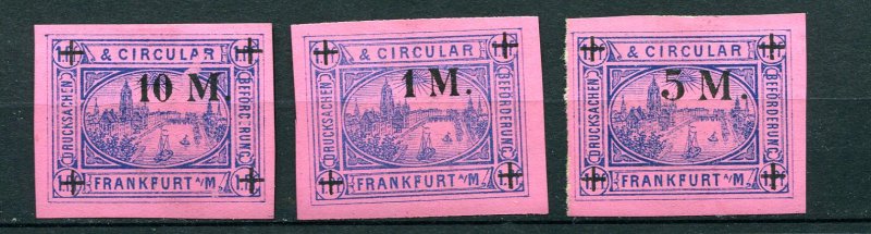 Germany Private (local) Town Frankfurt Main Mint Overprint 8519