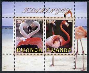 RWANDA - 2009 - Flamingoes - Perf 2v Sheet - MNH -Private Issue