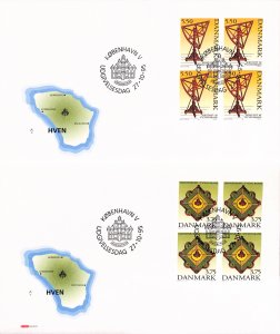 Denmark Danmark Scott 1035-1036 FDC Tycho Brahe astronomy engr. Martin Morck