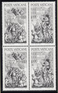 Vatican City # 614a (613-614) 1977 Set Block of 2 Pairs MNH