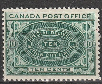 Canada Special Delivery Sc# E1, Mint OG H VF  (~1712)