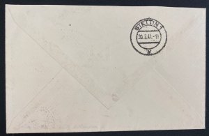 1941 Luxemburgo Airmail Registered Cover To Stettin Germany