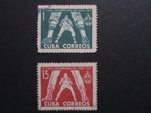 CUBA-1963-SC#783-4- VERY OLD CUBA STAMPS-4TH PAN-AM GAMES-BRAZIL USED-VF