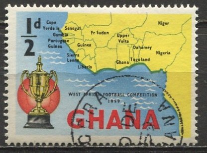 Ghana; 1959: Sc. # 61: O/Used CTO Single Stamp