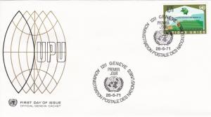 U.N.  - Geneva # 18, UPU Headquarters Building, First Day Cover